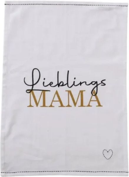 BOLTZE Geschirrtuch Lieblings Mama weiß/schwarz aus Baumwolle