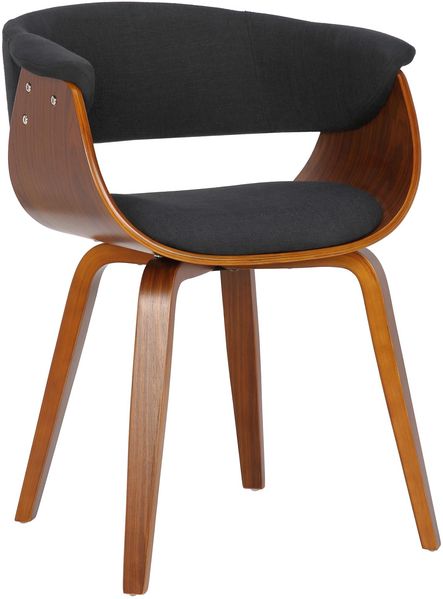 CLP Esszimmerstuhl 150 kg belastbar Holzgestell, modernes Design, gepolsterte Stühle,schwarz walnuss