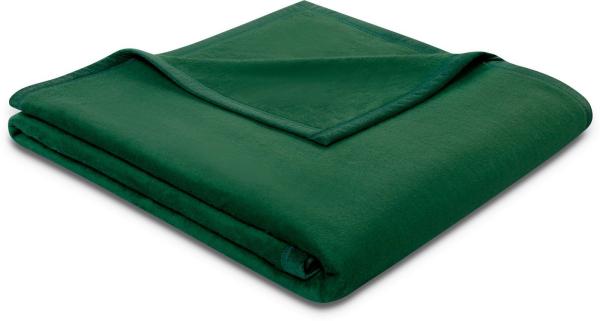 Biederlack Wohndecke Baumwolldecke 150x200 Cotton Alge tannengrün uni 771582