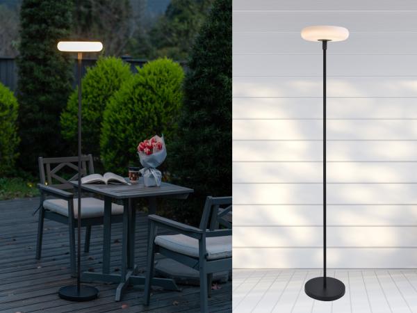 Solar Stehleuchte POPS höhenverstellbar, auch per USB aufladbar, 174cm hoch