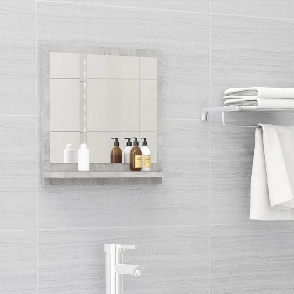 vidaXL Badspiegel Betongrau 40x10,5x37 cm Holzwerkstoff 804557