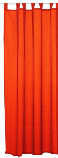 Haus und Deko Gardine Vorhang halbtransparent Seidenglanz Schlaufen Gardine Schlaufenschal, Schlaufen (1 St), halbtransparent, Polyester