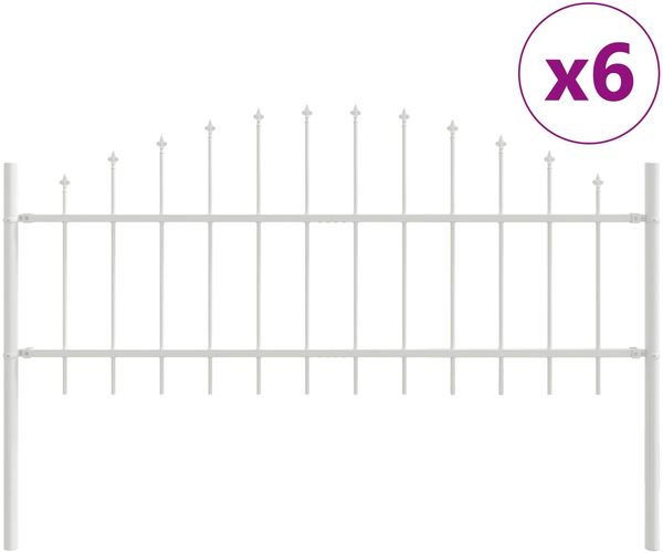 vidaXL Gartenzaun Woerden 6 pcs Weiß 3360160 Bild 3