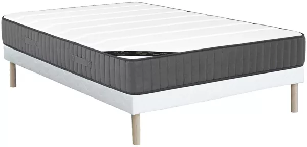 Vente-unique - AUDACE Mattress and bed base set Stoff - B 140 cm x H 31 cm26 cm x L 190 cm