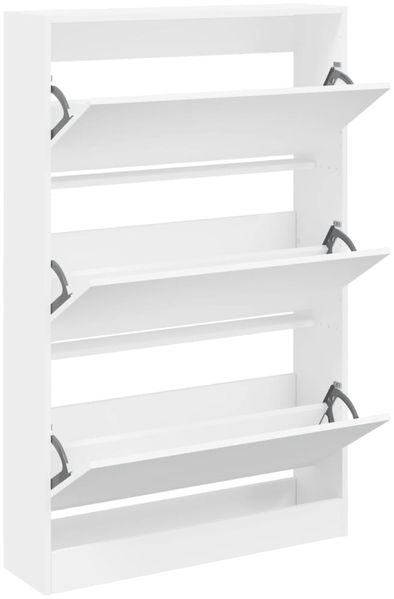 vidaXL Schuhschrank Weiß 80x21x125,5 cm Holzwerkstoff 839924 Bild 2