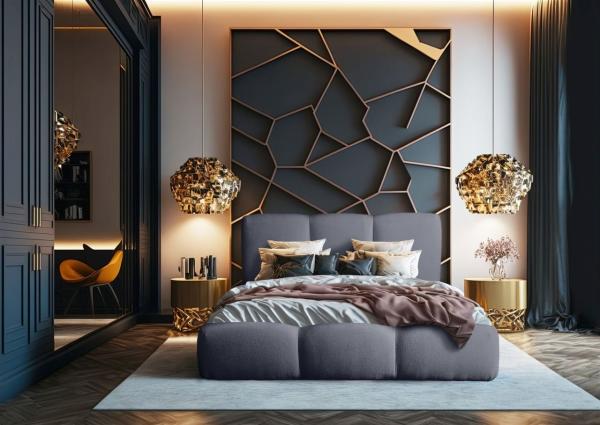 Polsterbett Doppelbett GRACIA 180x200cm Komplettset Stoff Tender Way Blau