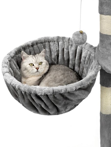 lionto Kratzbaum-Liegemulde lionto Liegemulde für Kratzbäume 40 cm Durchmesser, 15 - 25 cm Tiefe, Plüsch, 40 cm Durchmesser, 25 cm Tiefe, hellgrau