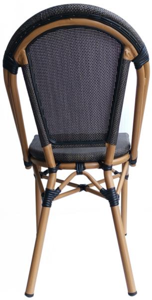 SIT&CHAIRS Stuhl 2er-Set Aluminium Beige Dunkelbraun