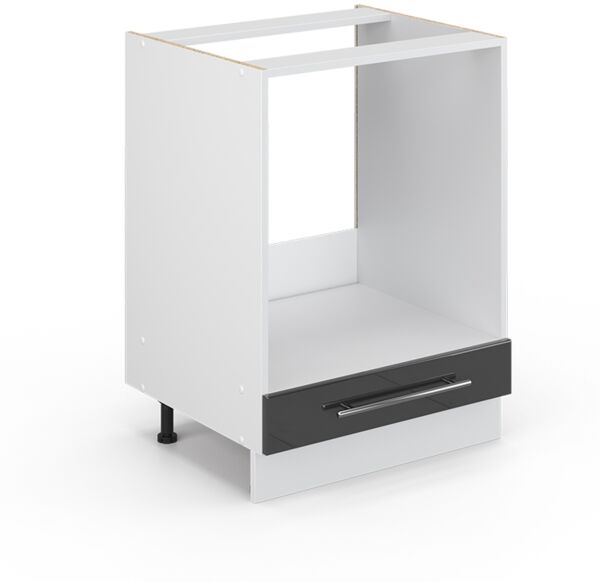 Herdumbauschrank Fame-Line Anthrazit Hochglanz 60 cm ohne Arbeitsplatte Vicco