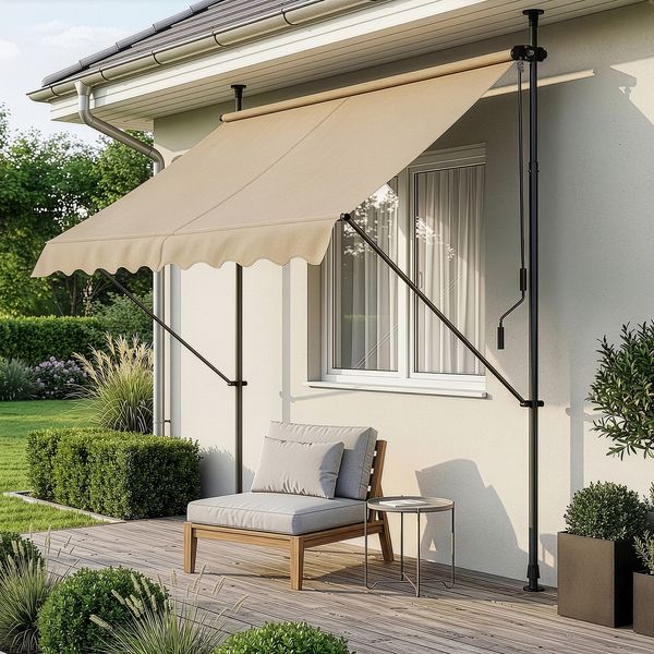 Klemmmarkise Stem 150x120x220-309 cm Sandfarben [pro. tec]