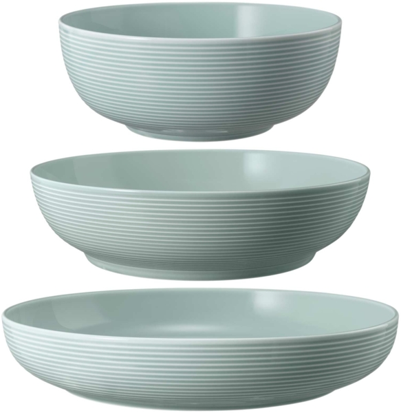 Seltmann Weiden Beat Color Glaze Foodbowl Set 3-teilig Arktisblau
