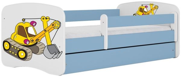 Raumhirsch Furniture Kinderbett 70x140, 80x160, 80x180 cm - Komplettset mit Matratze & Schublade (Bett für Mädchen, Einzelbett für Kinder von 2-12 Jahren, Rausfallschutz und Lattenrost), verschiedene Farben & Designs
