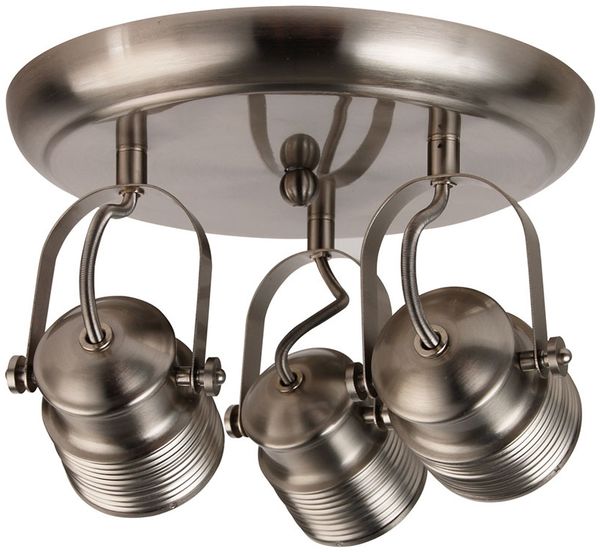 Deckenleuchte, 3 Flammig, nickel-matt, beweglich, D 25 cm Bild 5