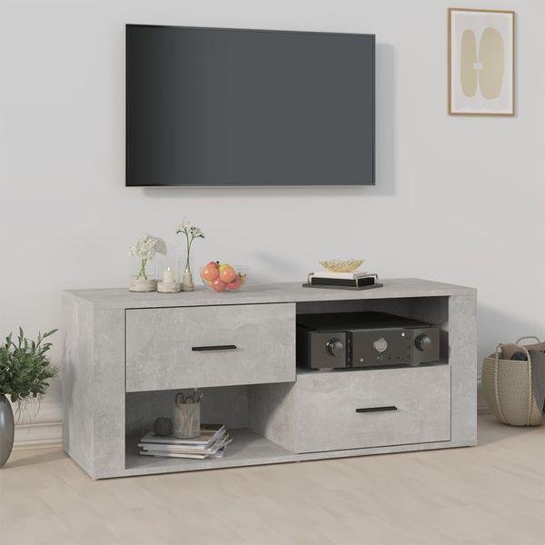 vidaXL TV-Schrank Betongrau 100 x 35 x 40 cm Holzwerkstoff [823103]