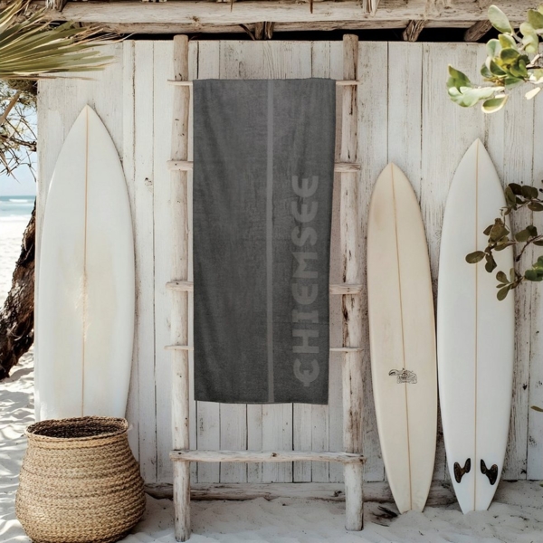 Chiemsee Strandtuch, Badetuch, Sporttuch, Saunatuch 90 x 180 cm, 100% Baumwolle, hohe Feuchtigkeitsaufnahme, hautfreundlich