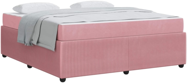 vidaXL Bettrahmen mit Matratze Rosa 180 x 200 cm Stoff 3398430