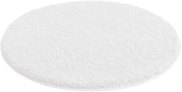 OTTO home Badematte Inga, Badezimmer Teppich, Badvorleger, Höhe 20 mm, rutschhemmend beschichtet, schnell trocknend, strapazierfähig, fußbodenheizungsgeeignet, Polyester, rund, Badteppich, unifarben, weich, als halbrund und rechteckig erhältlich