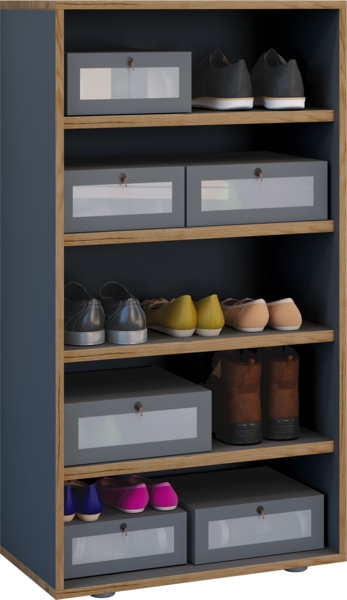 VCM Schuhregal Salia 921012 Anthrazit H. 110 x B. 60 x T. 33 cm