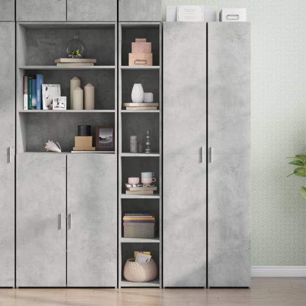 vidaXL Highboard Betongrau 30x41x185 cm Holzwerkstoff 846414