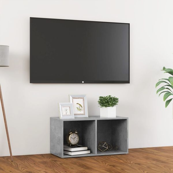 vidaXL TV-Schrank Betongrau 72x35x36,5 cm Holzwerkstoff 805529