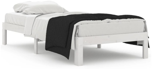 Massivholzbett Weiß 90x190 cm 3FT Single [810331]