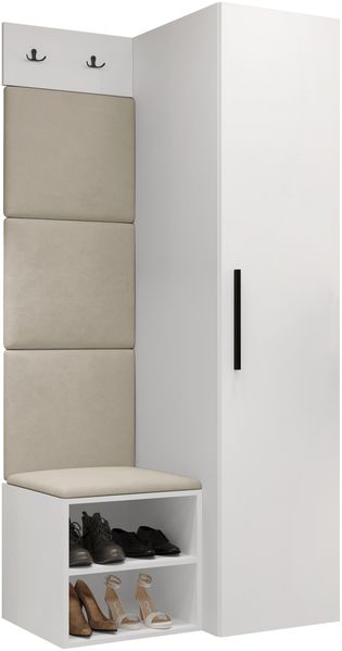 Garderoben-Set Mapreni III (Farbe: Weiß, Manila 02)