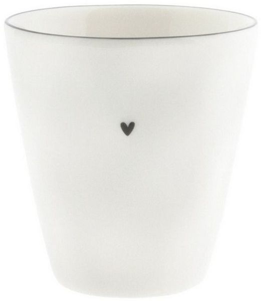Bastion Collections Becher Herz schwarz/weiß aus Keramik Natural Shape