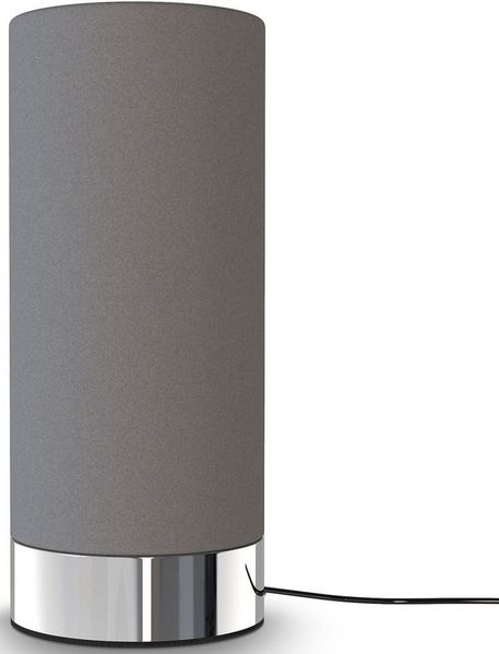 Tischleuchte Stoff Touchlampe dimmbar Nachttisch Schreibtisch Wohnzimmer grau