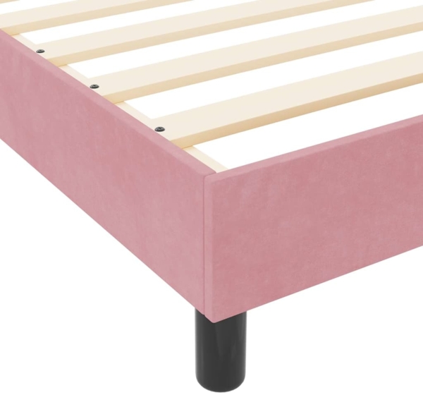 vidaXL Bettgestell mit Kopfteil Rosa 120 x 200 cm Samt 3345004 Bild 10
