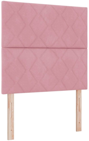 vidaXL Bettgestell mit Kopfteil Rosa 120 x 200 cm Samt 3345004 Bild 5