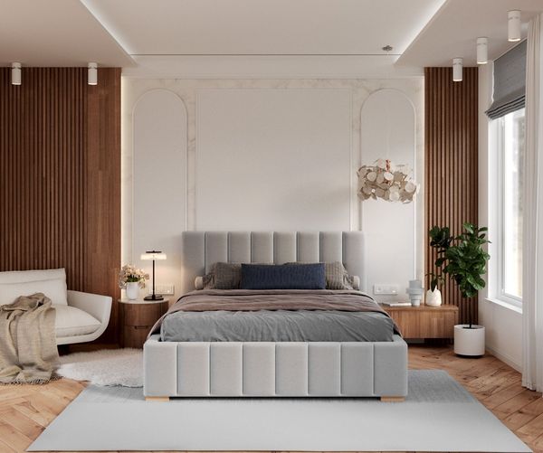 FDM Polsterbett Stauraumbett Bettgestell 90x200, 120x200, 140x200, 160x200, 180x200cm (MADE IN EU - mit hochwertigem Velours Bezug, Bettrahmen, Bett, Optional mit Matratze bestellbar, mit großen gepolsterten Kopfteil, mit Bettkasten zum aufklappen), Me...