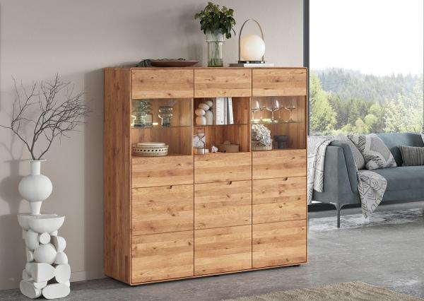 Highboard 149x145cm "Kent" Wildeiche massiv