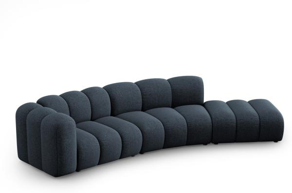 Micadoni Modulares Sofa Lupine 5-Sitzer Rechts Chenille Haga Königsblau