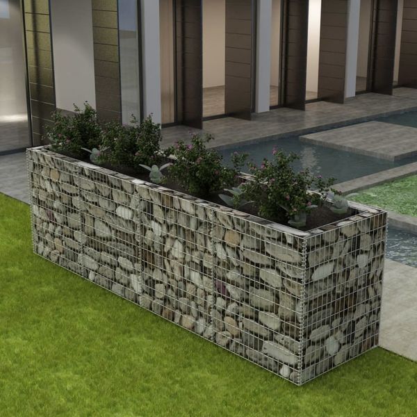 vidaXL Gabionen-Hochbeet Stahl 360×90×100 cm 142553