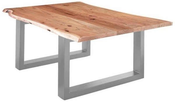 SAM® Couchtisch Turna, massives Akazienholz, natürliche Baumkante, Metallgestell U-Form