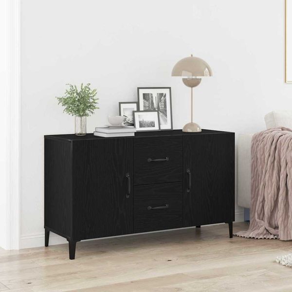 vidaXL Sideboard Schwarz Eichen-Optik 100 x 36 x 60 cm Holzwerkstoff 862762
