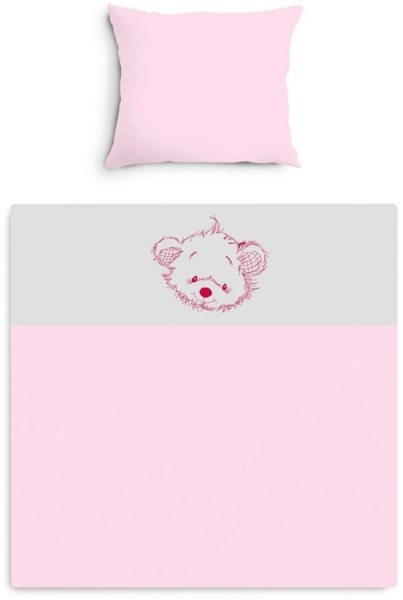 Amilian Babybettwäsche Kinderwagenset - 2tlg. Kinderbettwäsche - 80x80cm + 35x40cm, 100% Baumwolle, 2 teilig, Bettwäscheset für Kinderwagen, Wiege, Babybett - Baby Bettwäsche