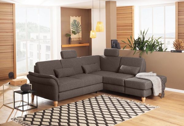 Home affaire Ecksofa Palace L-Form, incl. Sitztiefenverstellung, wahlweise mit Bettfunktion und Stauraum