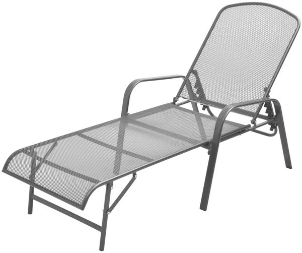vidaXL Sonnenliege Stahl Anthrazit 42725