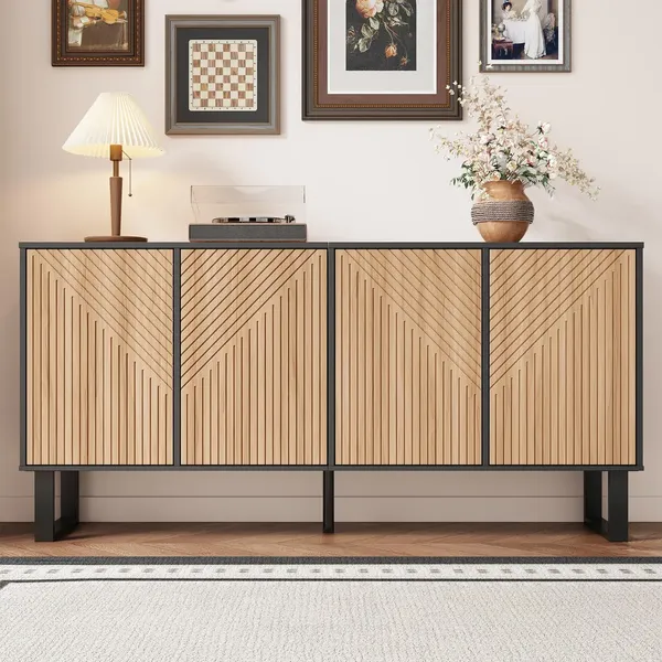 Sideboard, Mehrzweckschrank mit Türen, Wohnzimmerschrank, Aufbewahrungsschrank, Küchenbuffet, Küchenschrank