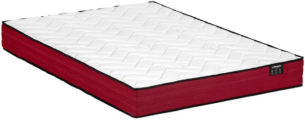 Vente-unique - JUBIA Matratze Stoff Weiß - B 160 cm x H 20 cm x L 200 cm