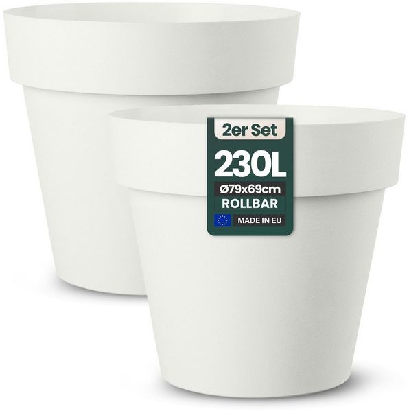 Kreher Pflanzkübel Rollbarer XXL Pflanzkübel "LIKE" Ø 79 cm in verschiedenen Farben (2 St)