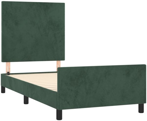Bettgestell mit Kopfteil Samt Dunkelgrün 80x200 cm Bild 4