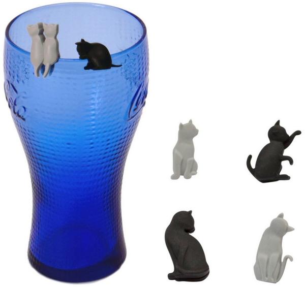 Winkee Küchenorganizer-Set Katzen Glasmarkierer im 6er Set