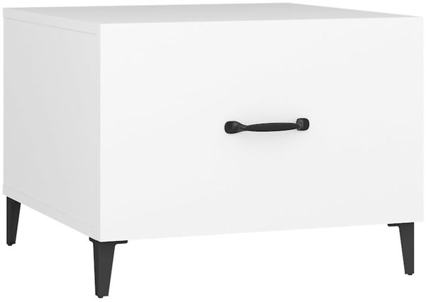 vidaXL Couchtisch mit Metallbeinen Weiß 50x50x40 cm 812726 Bild 2