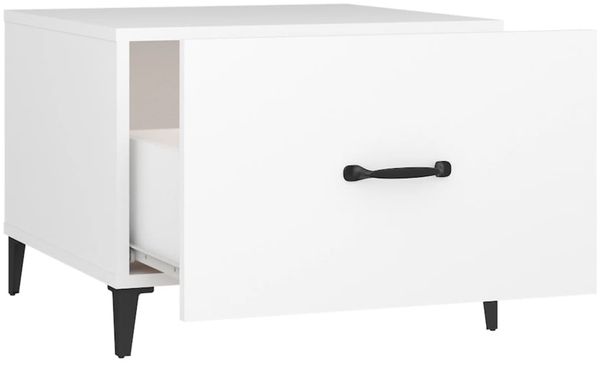 vidaXL Couchtisch mit Metallbeinen Weiß 50x50x40 cm 812726 Bild 8