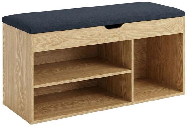 BOXIMO Schuhschrank Schuhregal mit Sitzfläche TRIA, 80 x 43 x 30 cm