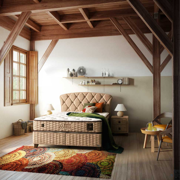 Bambi Boxspringbett Funktionsbett mit Matratze Freshcell 140x200