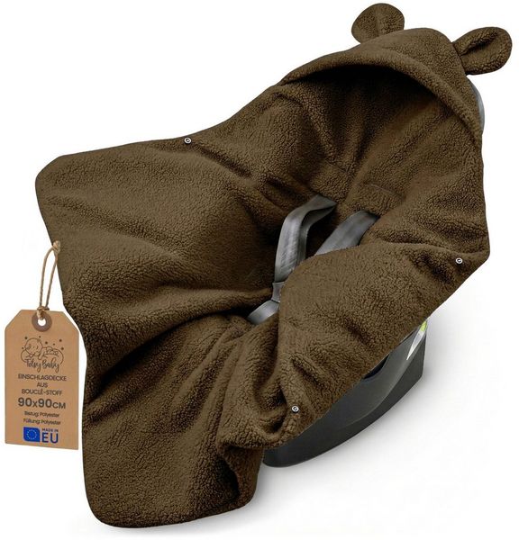 Einschlagdecke Babyschale Bouclé Winter Fußsack Neugeborene Winterschlafsack Blanket, Totsy Baby