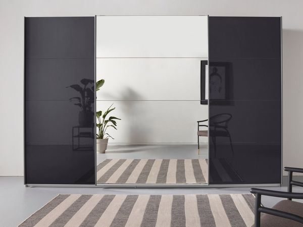 rauch Schwebetürenschrank Kleiderschrank Schrank Garderobe Wäscheschrank Ankleide OTELI (Breiten 203/271/315/360 cm Höhen 210/229 cm) mit Mittelspiegel, in verschiedenen Dekor- und Hochglanzfarben